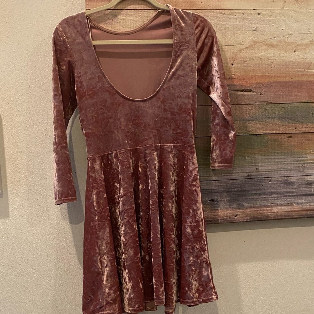 Top Shop Pink velvet dress